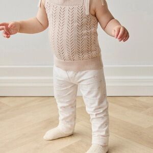 Jamie Kay Cream and Pink Floral Baby Leggings NWT